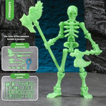  Skeleton Figure Action Skeleton Figurines With Multiple Accessories Realistic Movable Joints Model Statue For Christmas