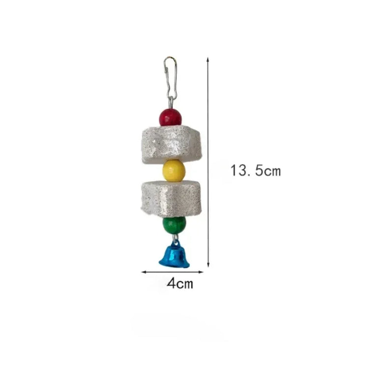Flower Bird Molar Parrot Grinding Stone Cage Toy