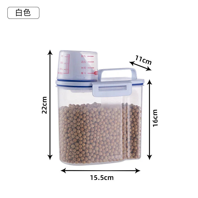 Cat Dog Food Storage Container Sealed Plastic Airtight