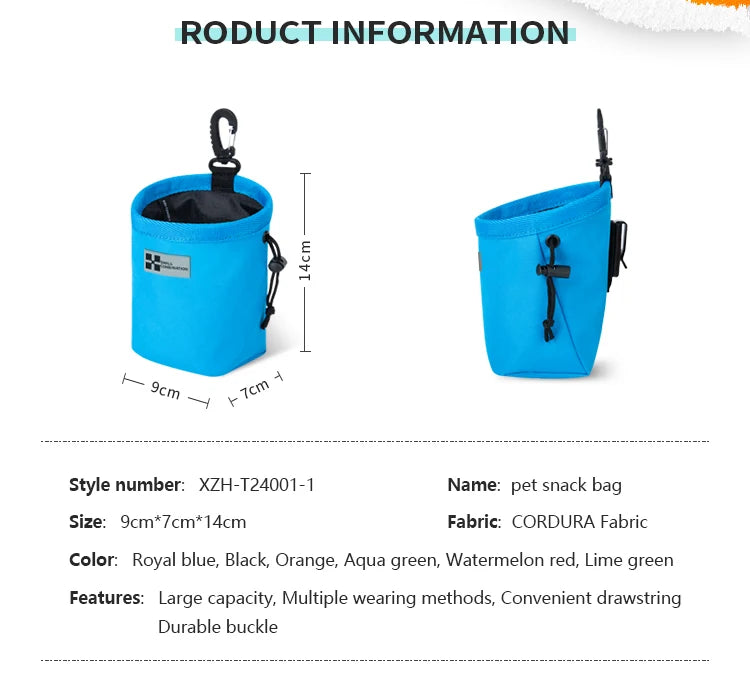 Portable Dog Training Snack Bag Outdoor Waist Bag
