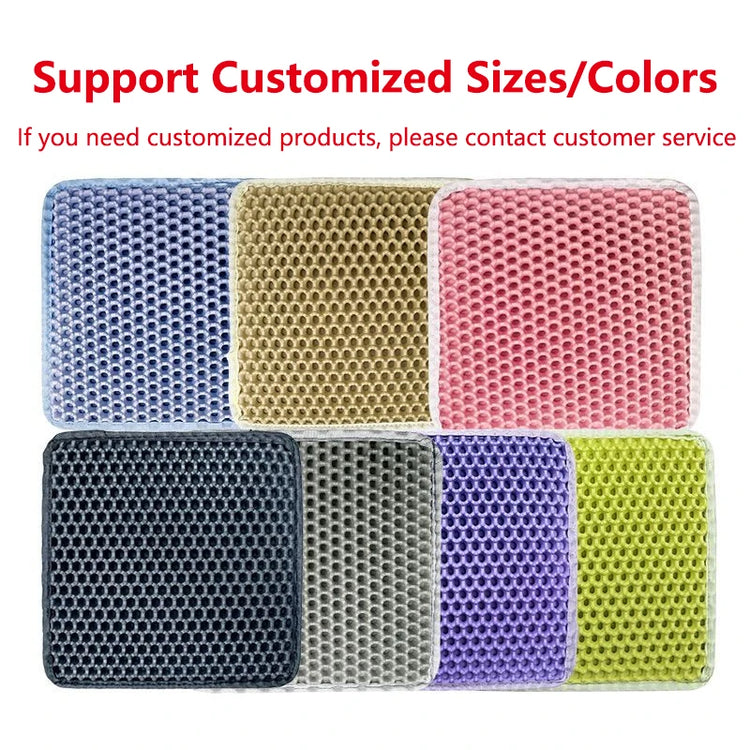 Double Layer Cat Litter Mat Waterproof Toilet Rug