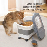Collapsible Cat Dog Food Storage Container Airtight Box