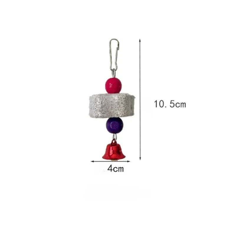 Flower Bird Molar Parrot Grinding Stone Cage Toy