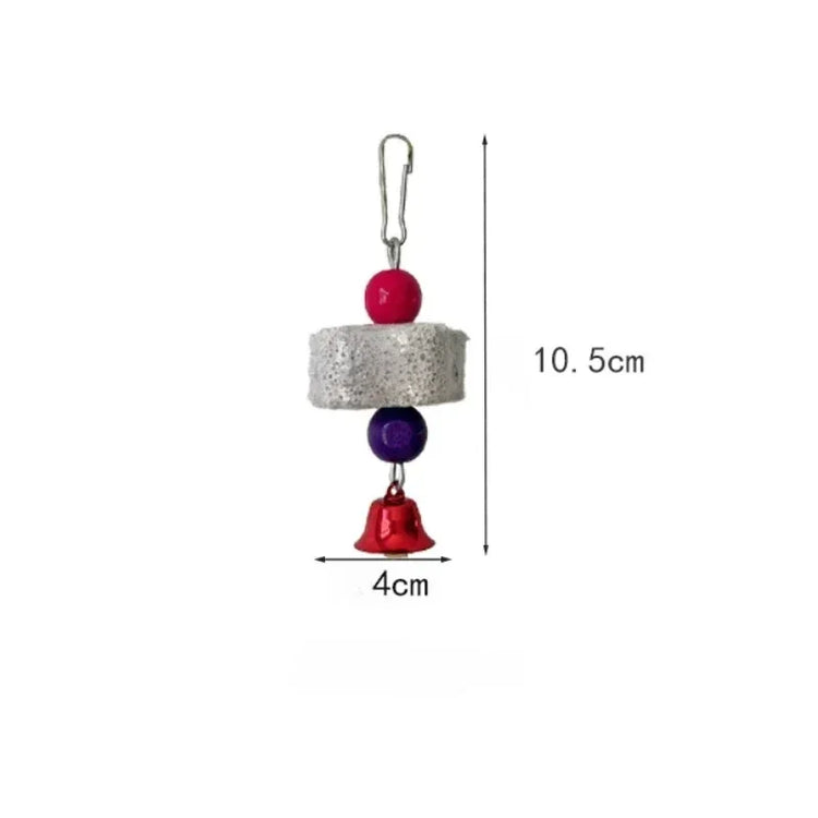 Flower Bird Molar Parrot Grinding Stone Cage Toy