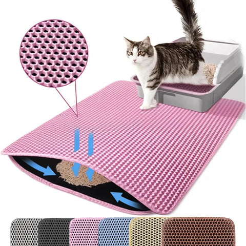 Cat Litter Mat Double Layer Non Slip Waterproof Mat