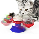 Windmill Cat Toy Interactive Puzzle Game Whirligig