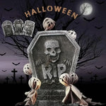 4pcs Foam Skeleton Rip Tombstone Halloween Party Decoration Grave Bat Horror House Prop Decor Ornament Halloween Party Supply