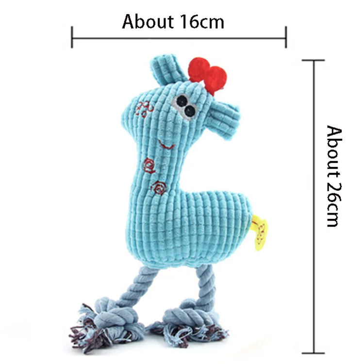 Dogs Plush Interactive Chew Teeth Grinding Squeak Toy Puppy Kitten