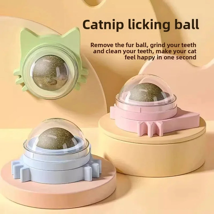 Natural Catnip Rotating Wall Stick Scratch Cat Toy