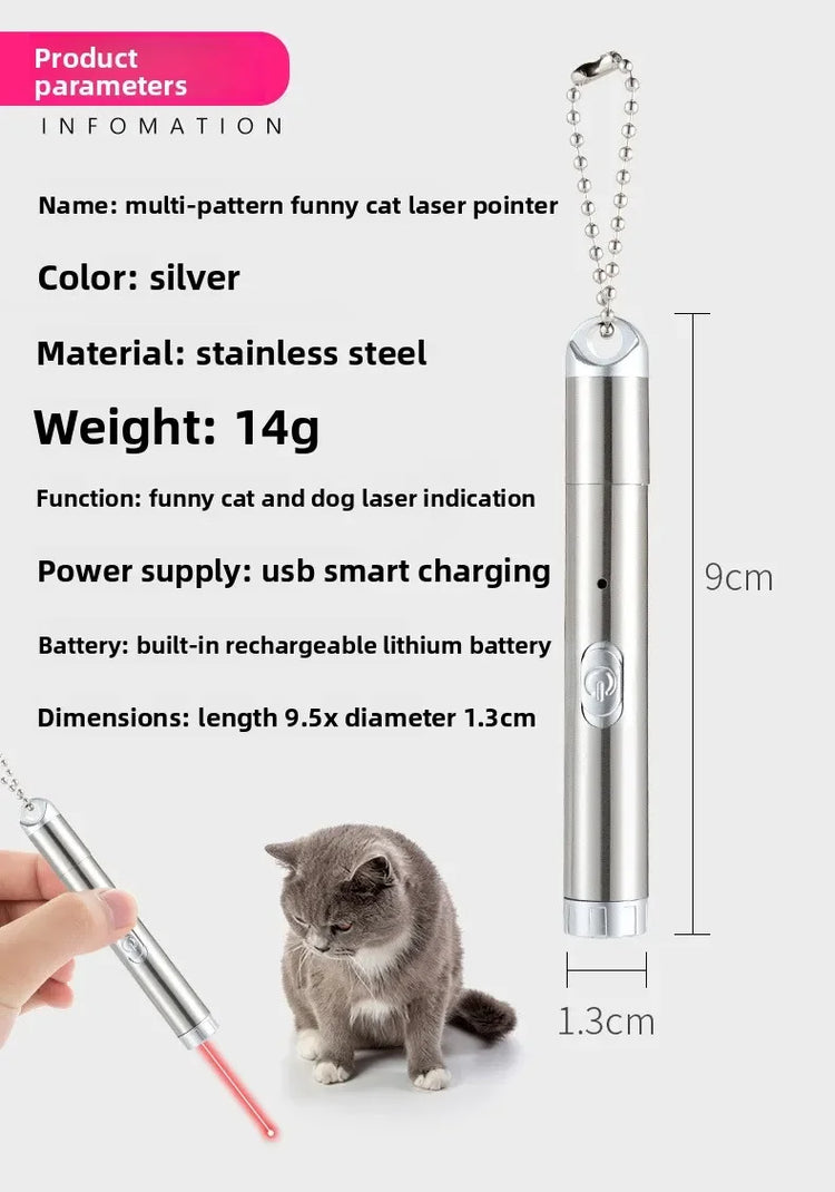 3in1 Laser Pen Cat Teaser Purple Light Laser Toy