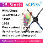 3D Hologram Fan for Advertising/Stage/Wedding Air Floating LED Display, High Brightness Holographic Fan 24H Continuous Working