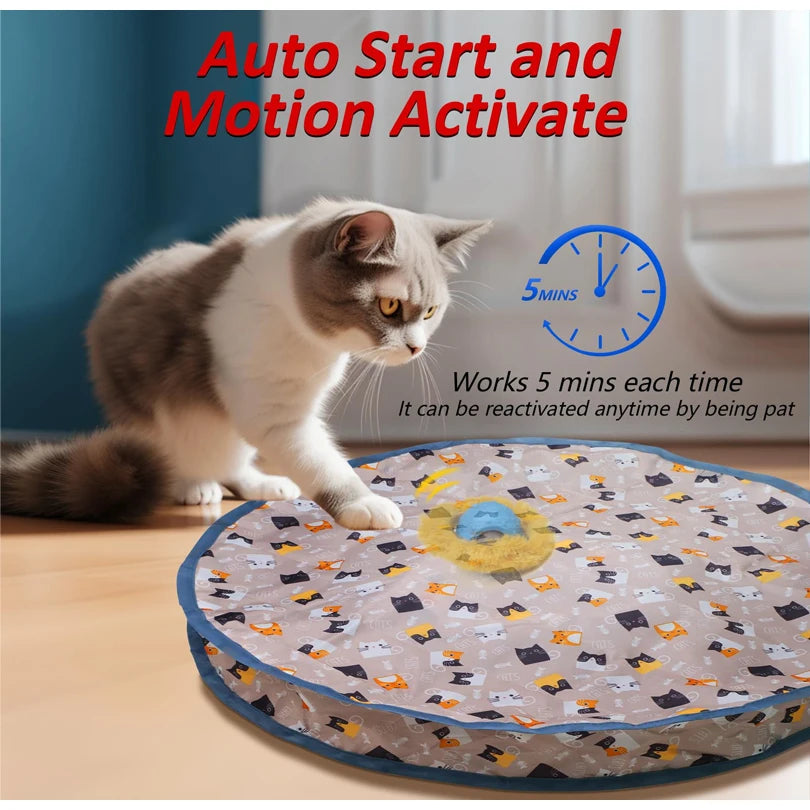 Interactive Cat Ball Rolling Hide Seek Motion Toy