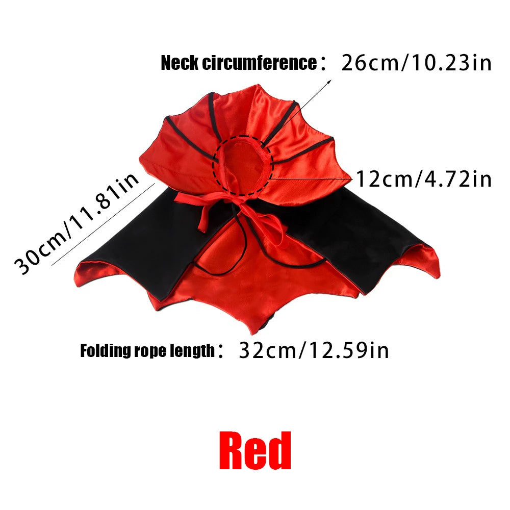 Halloween Vampire Pet Costumes Couture Set with Mask Cape for Cats Dog Halloween Festival Set Dress Up Pet Parties Cloak Clothes