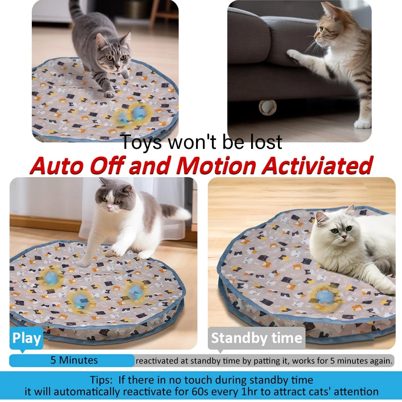 Interactive Cat Ball Rolling Hide Seek Motion Toy