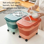 Collapsible Cat Dog Food Storage Container Airtight Box