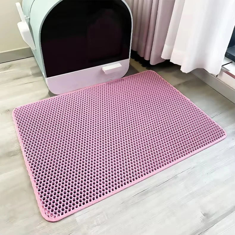 Double Layer Cat Litter Mat Waterproof Toilet Rug