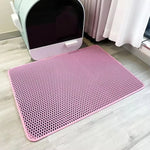 Double Layer Cat Litter Mat Waterproof Toilet Rug