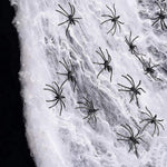 Halloween Decoration White Spider Web Artificial Stretchy Cobweb for Halloween Scary Home Party Scene Props Haunted House Decor