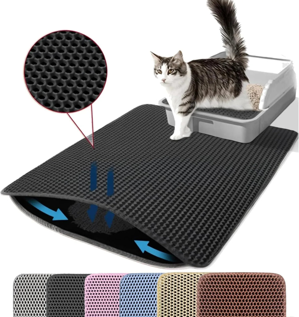 Cat Litter Mat Double Layer Non Slip Waterproof Mat