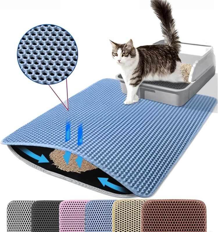 Cat Litter Mat Double Layer Non Slip Waterproof Mat