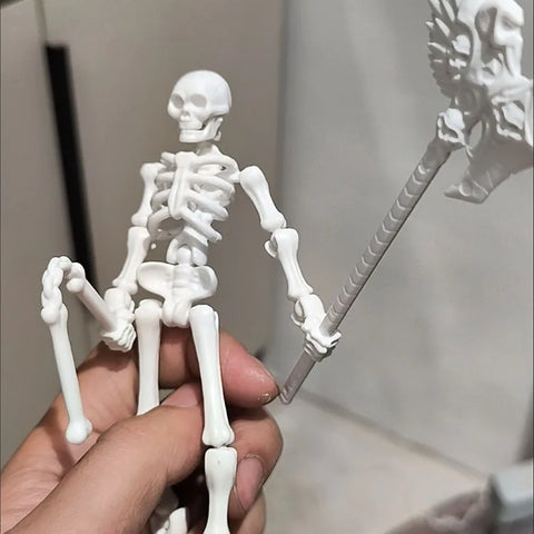  Skeleton Figure Action Skeleton Figurines With Multiple Accessories Realistic Movable Joints Model Statue For Christmas