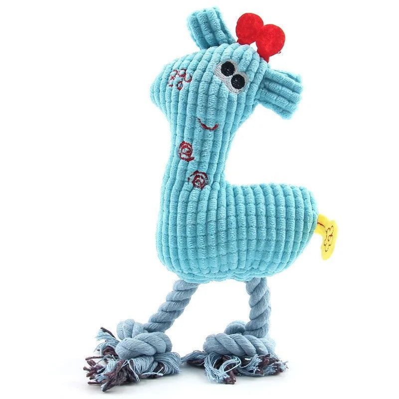 Dogs Plush Interactive Chew Teeth Grinding Squeak Toy Puppy Kitten