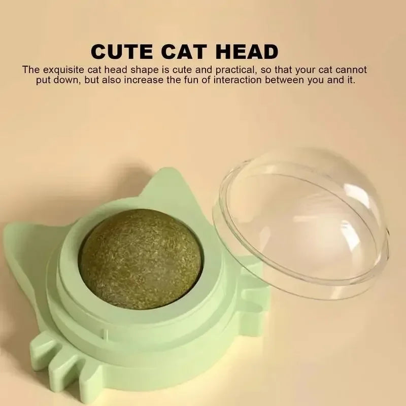 Natural Catnip Rotating Wall Stick Scratch Cat Toy