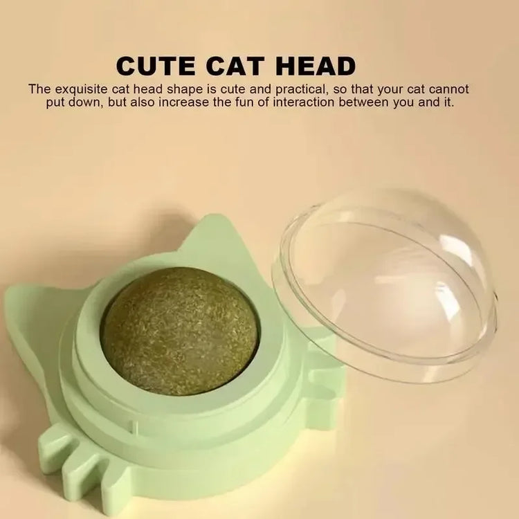Natural Catnip Rotating Wall Stick Scratch Cat Toy