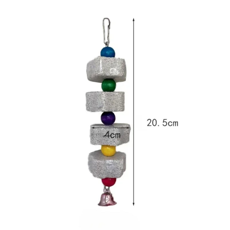 Flower Bird Molar Parrot Grinding Stone Cage Toy
