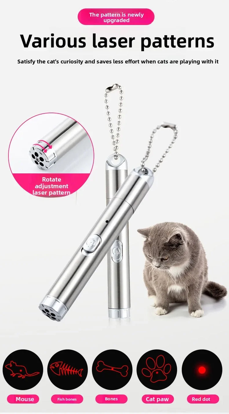 3in1 Laser Pen Cat Teaser Purple Light Laser Toy