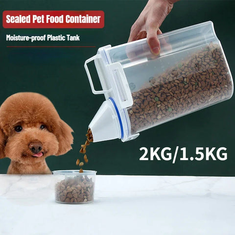 Cat Dog Food Storage Container Sealed Plastic Airtight