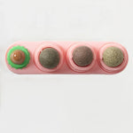 4in1 Rotating Catnip Silvervine Ball Teeth Cleaning Toy Safe