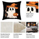 1pc/4pcs Halloween decoration pillow cover, trick or treat cushion cover, ghost, pumpkin head, bat decoration sofa cushion cover