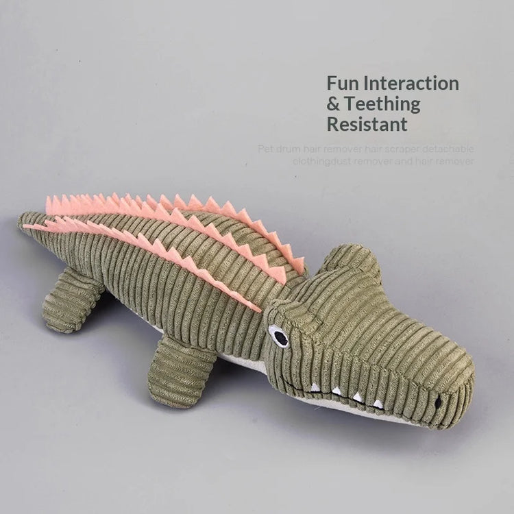 Realistic Crocodile Plush Squeaky Chew Puppy Teeth Toy