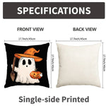 1pc/4pcs Halloween decoration pillow cover, trick or treat cushion cover, ghost, pumpkin head, bat decoration sofa cushion cover