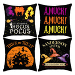 1pc/4pcs Halloween decoration pillow cover, trick or treat cushion cover, ghost, pumpkin head, bat decoration sofa cushion cover