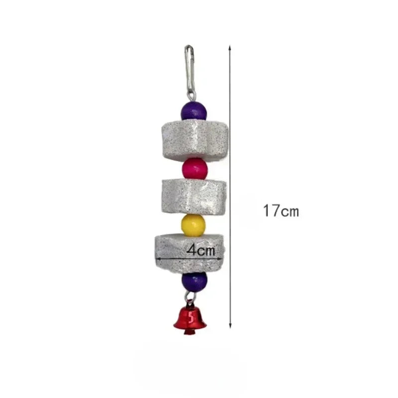 Flower Bird Molar Parrot Grinding Stone Cage Toy