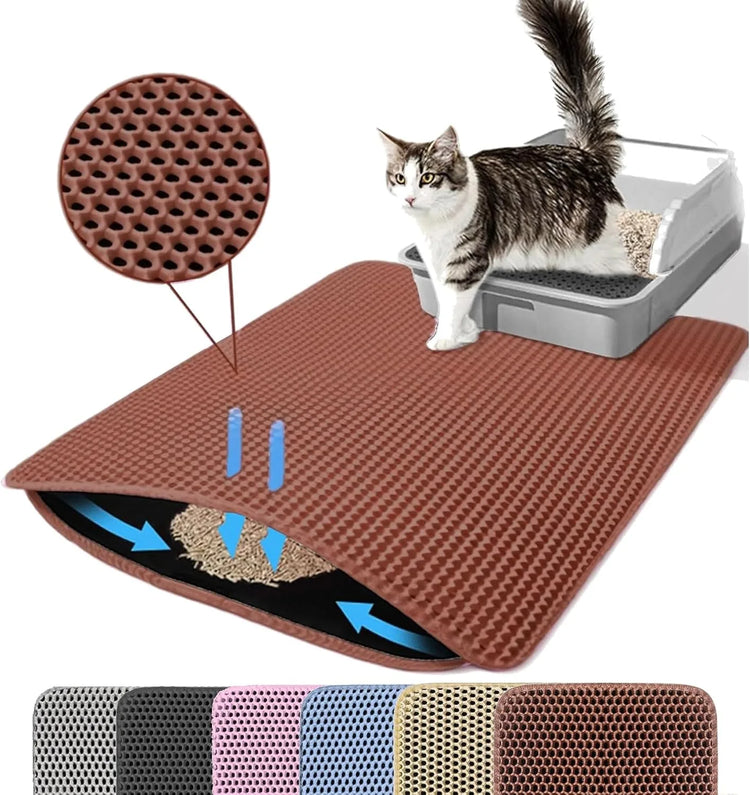Cat Litter Mat Double Layer Non Slip Waterproof Mat