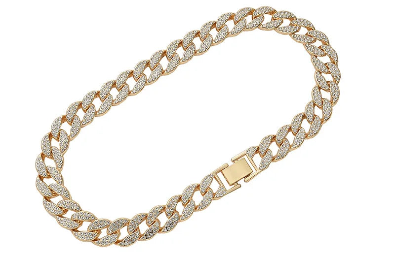 Dog Gold Chain Luxury Diamond Collar Metal Necklace