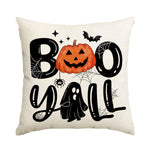 1pc/4pcs Halloween decoration pillow cover, trick or treat cushion cover, ghost, pumpkin head, bat decoration sofa cushion cover