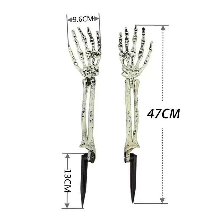 2PC Halloween Solar Garden Lights Outdoor Waterproof Ghost Hand LED Stake Lights Horror Atmosphere Decoration Lamp  For Festival