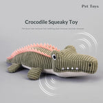 Realistic Crocodile Plush Squeaky Chew Puppy Teeth Toy