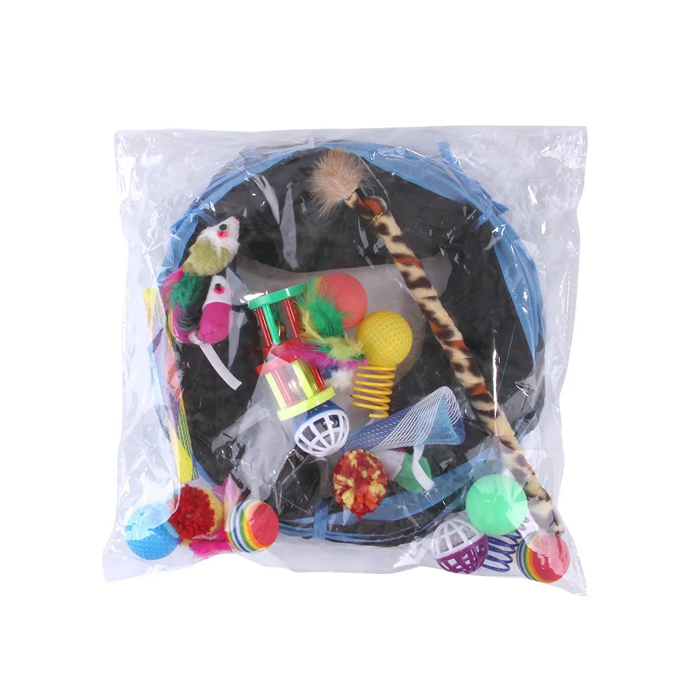 22 Pack Cat Toys Interactive Set Sisal Mouse Bell