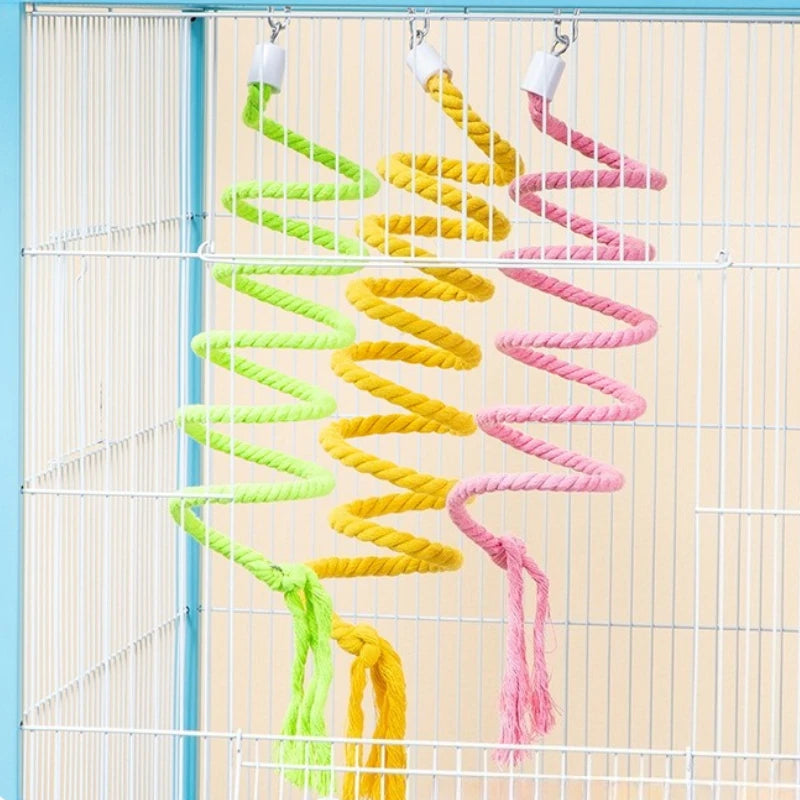 Parrot Climbing Rope Bird Chew Swing Toys Pet Set
