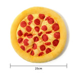 Plush Dog Pizza Squeak Chew Grinding Teeth Toy Supplies