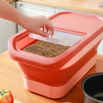 Collapsible Cat Dog Food Storage Container Airtight Box