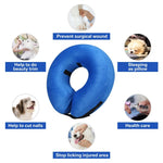 Inflatable Dog Recovery Collar Soft Protective Blow Up
