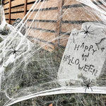 Halloween Decoration White Spider Web Artificial Stretchy Cobweb for Halloween Scary Home Party Scene Props Haunted House Decor
