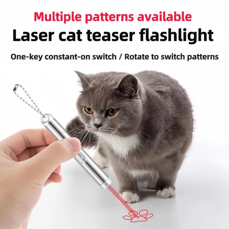3in1 Laser Pen Cat Teaser Purple Light Laser Toy