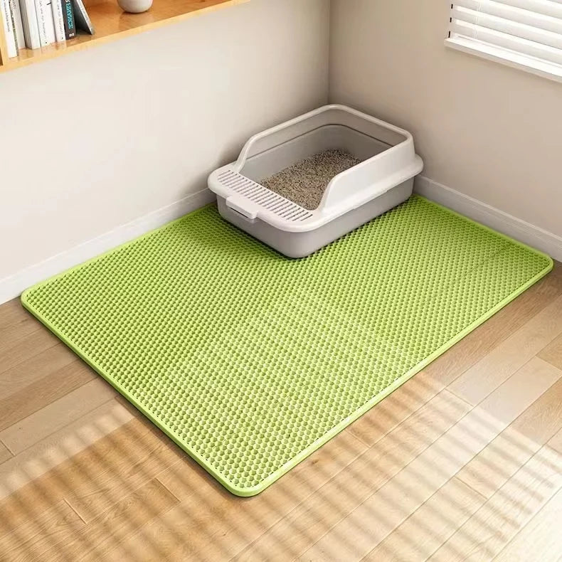 Double Layer Cat Litter Mat Waterproof Toilet Rug